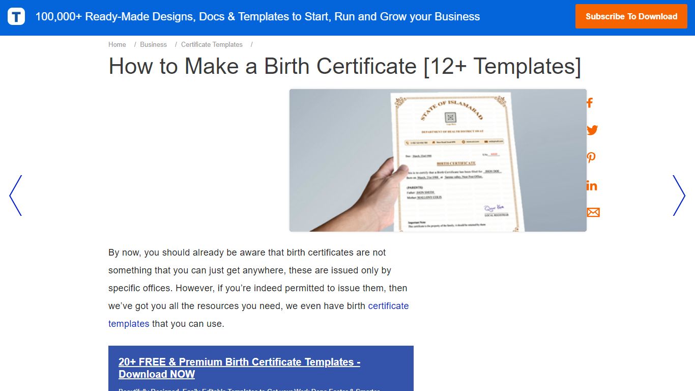 How to Make a Birth Certificate [12+ Templates]